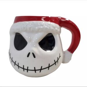 Nightmare Before Christmas Jack Skellington Santa Hat Mug 20 oz, NWT.